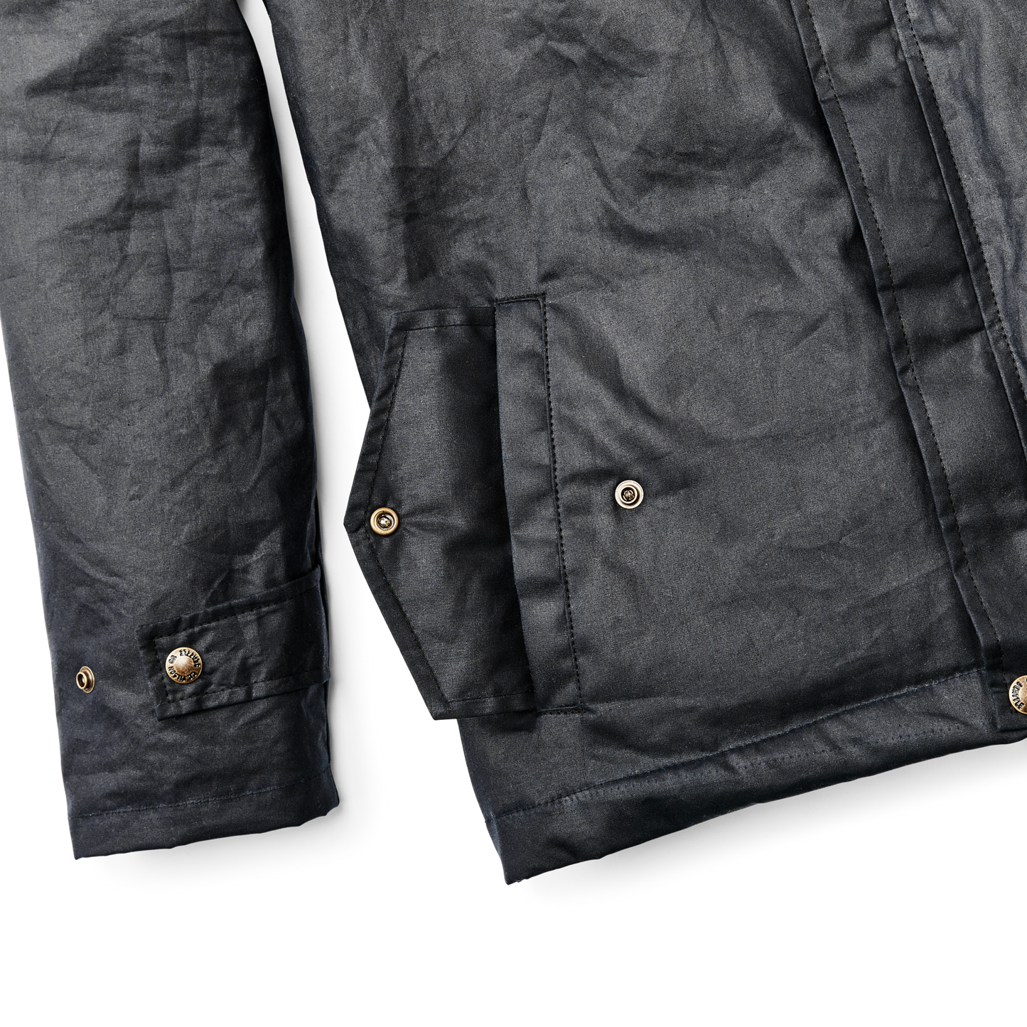 Alternate view of the Filson Filson X Freeman Wool Lined Raincoat - Navy / Bronze