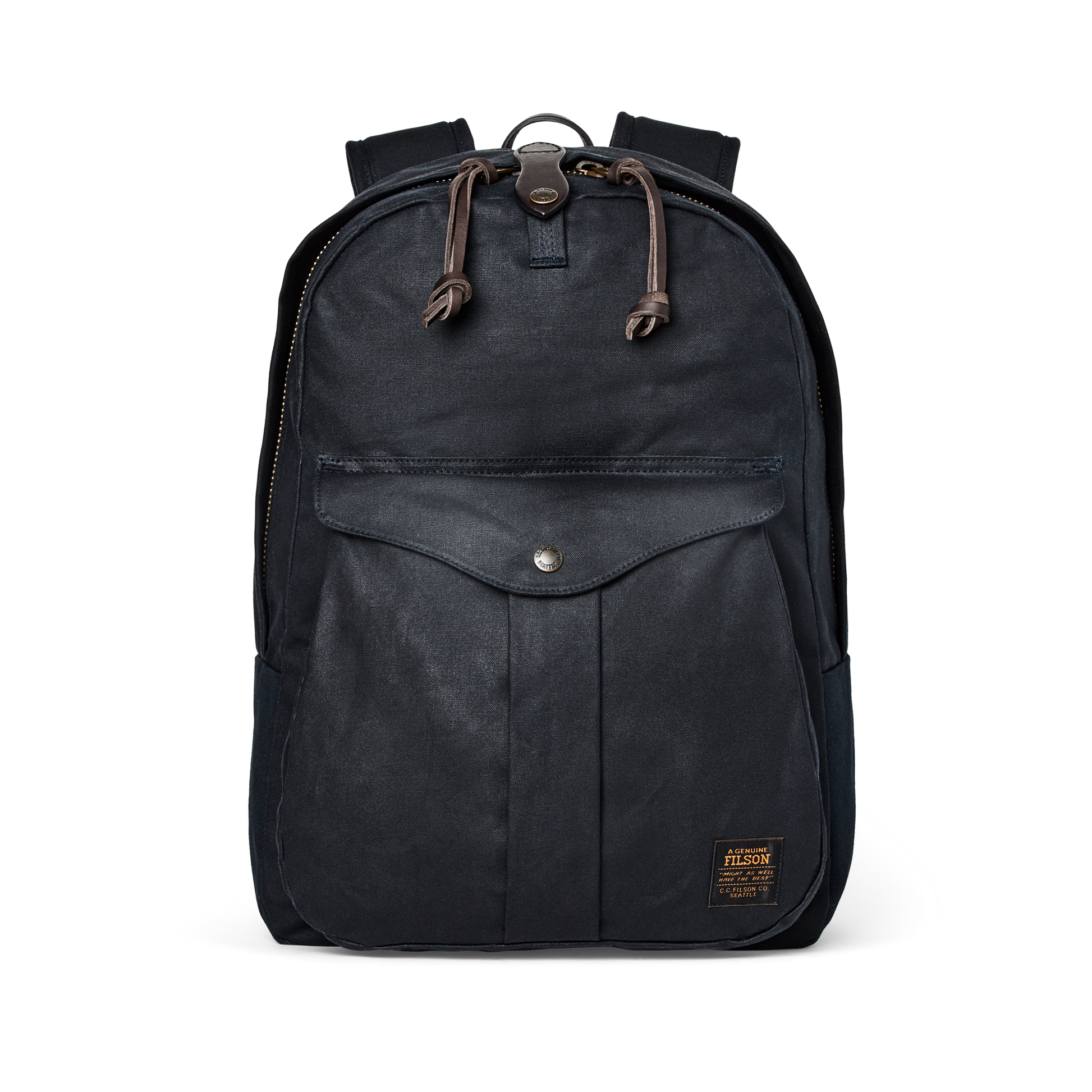 Front-facing image of the Filson Journeyman Backpack - Navy