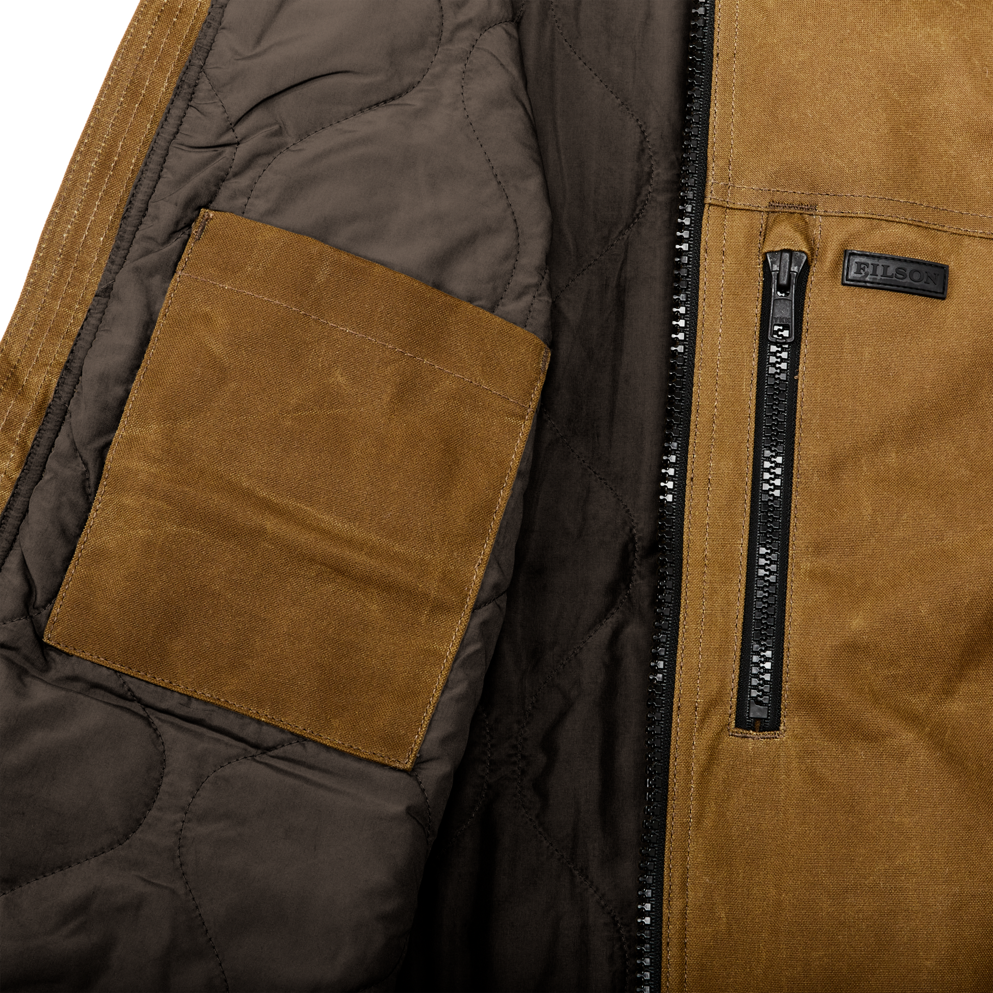 Alternate view of the Filson Tin Cloth Primaloft¬Æ Jacket - Dark Tan 2