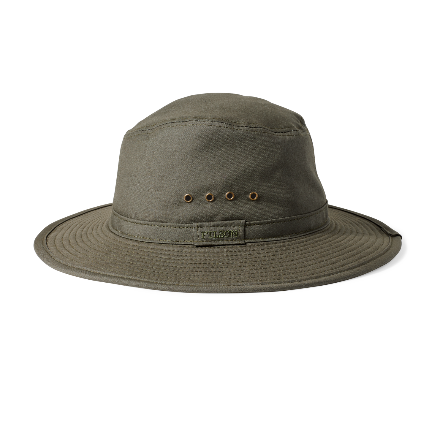 Front-facing image of the Filson Summer Packer Hat - Otter Green