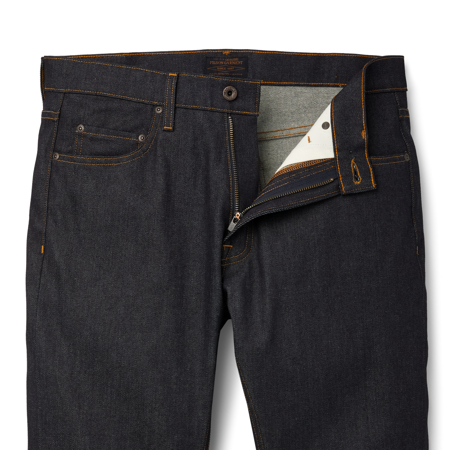 Alternate view of the Filson Muleskinner Jeans - Raw Indigo