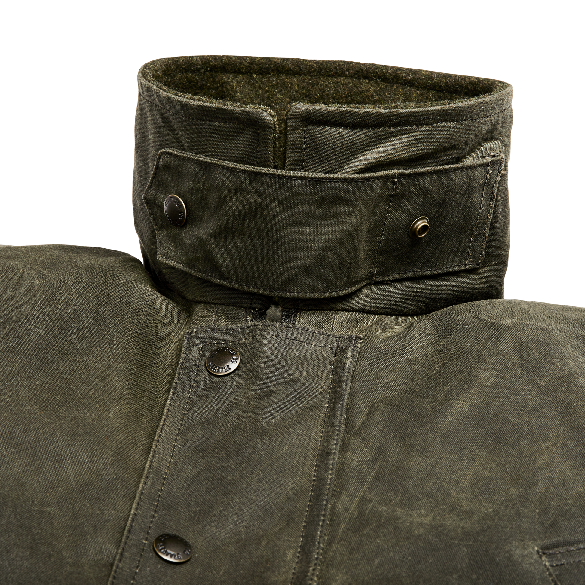 Alternate view of the Filson Tin Cloth Field Jacket - Otter Green