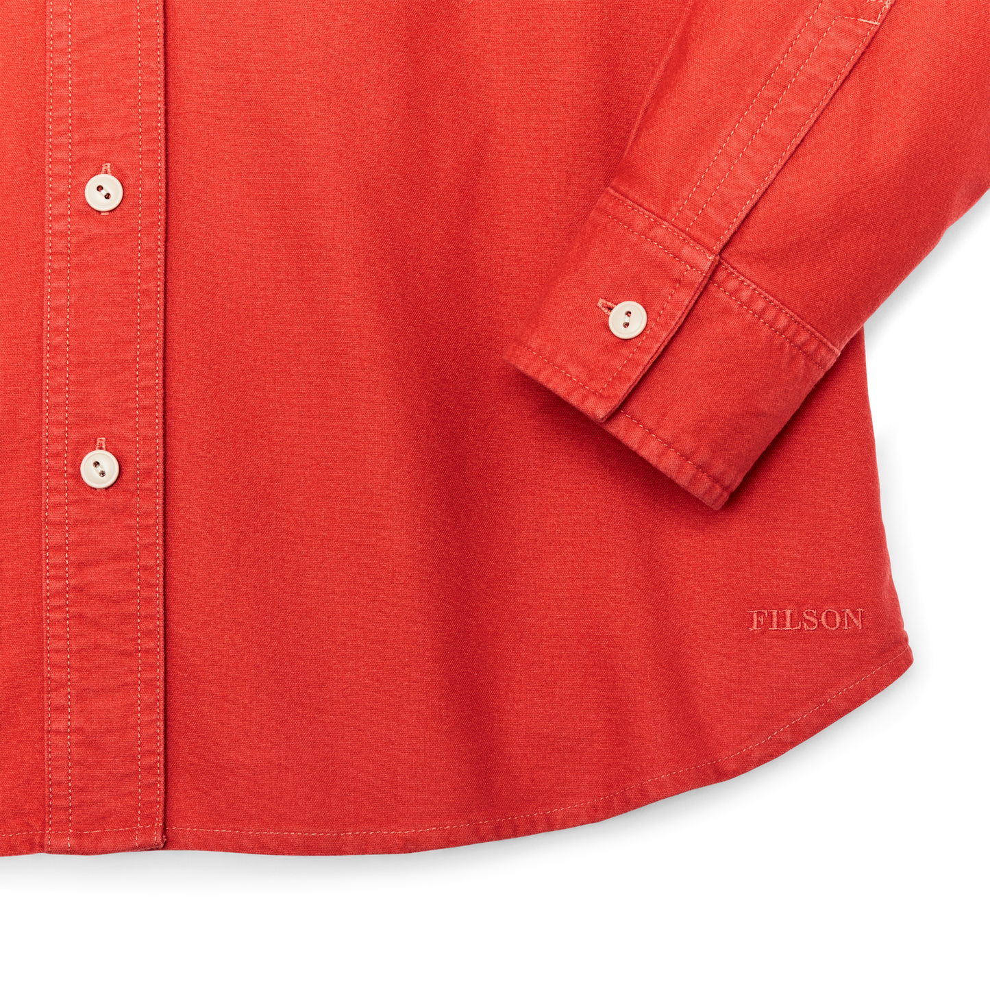 Alternate view of the Filson Women's Field Chamois Shirt - Scarlet Red