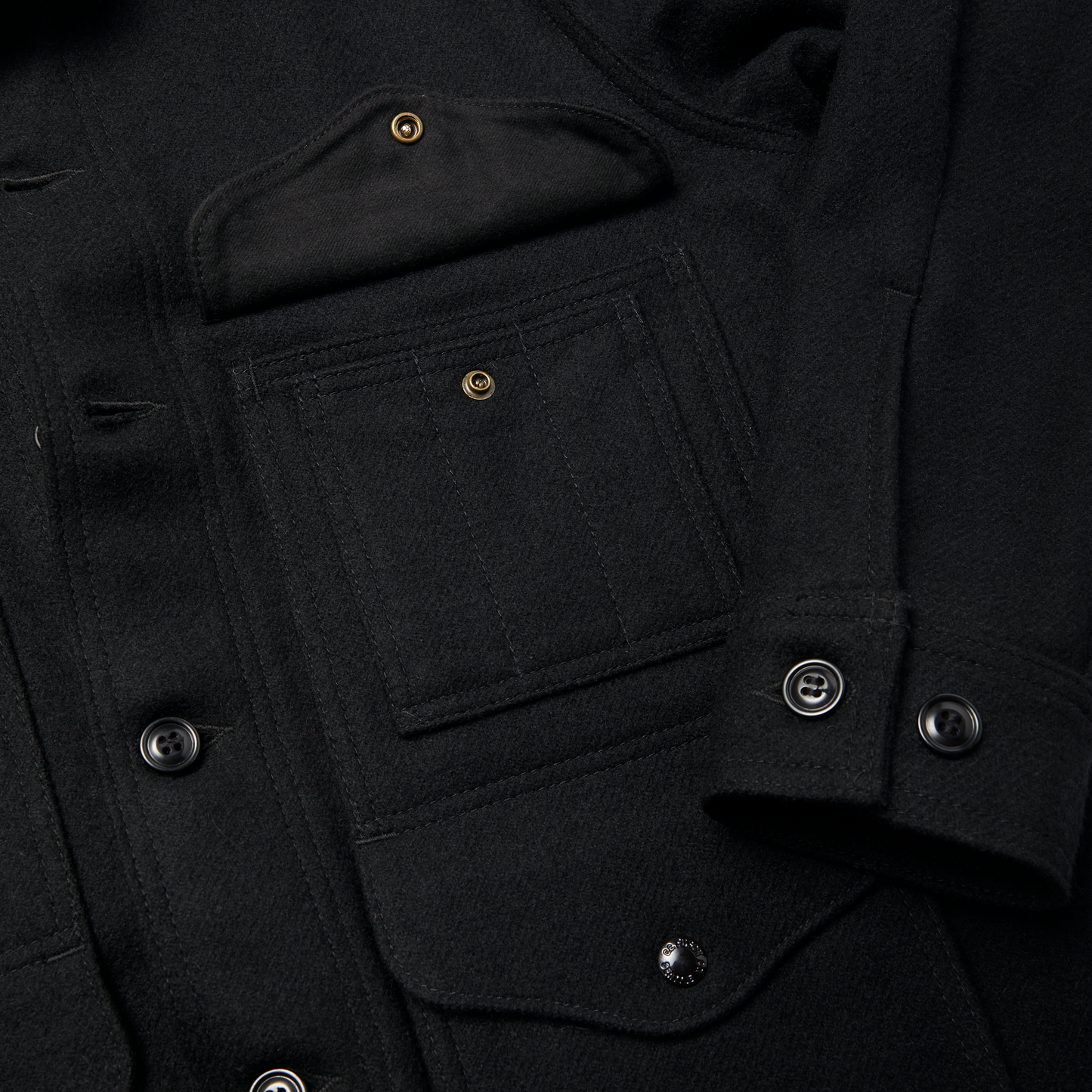 Alternate view of the Filson Mackinaw Wool Cruiser Jacket - Dark Navy / Solid