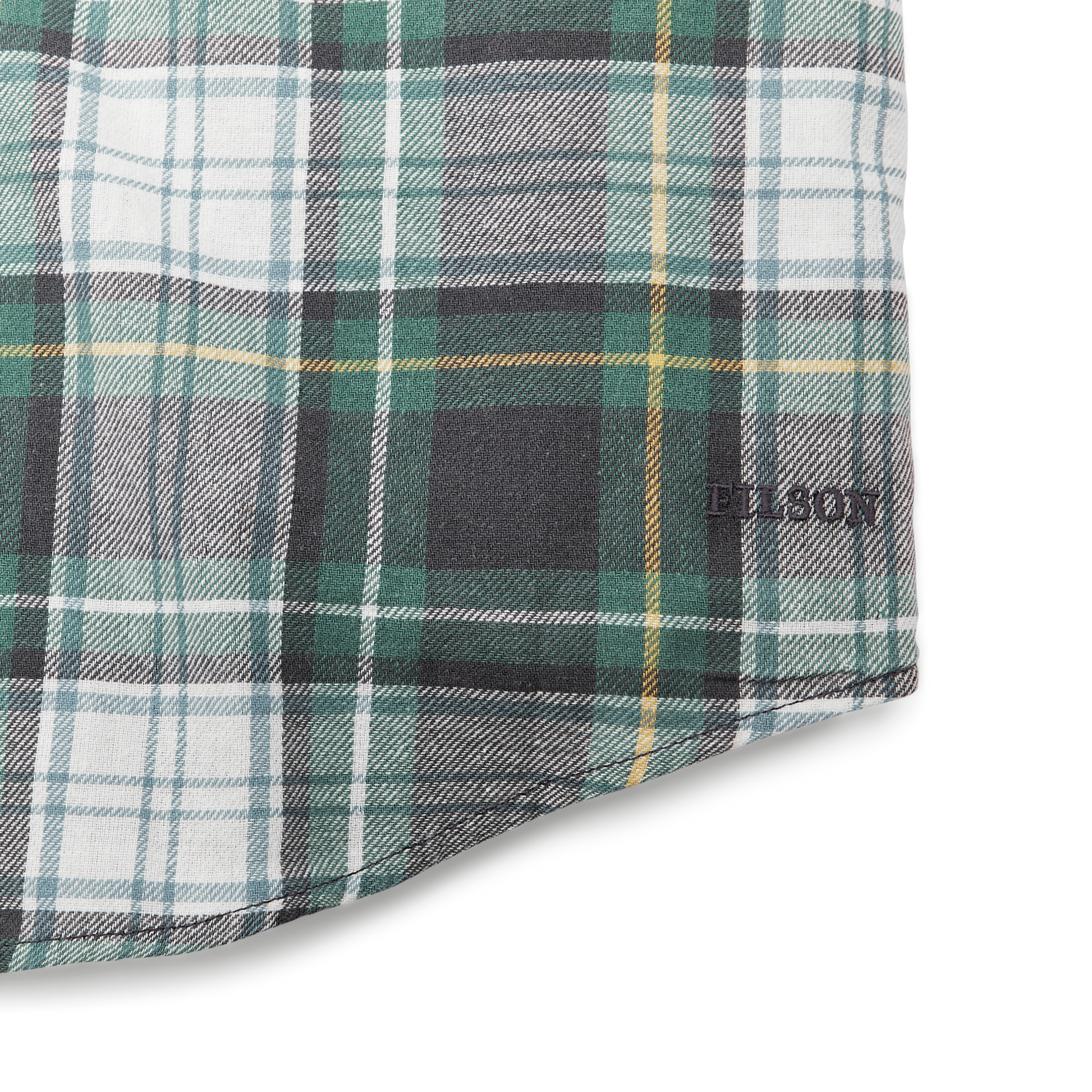 Alternate view of the Filson Short Sleeve Lightweight Alaskan Guide Shirt  - Ink Blue / North Sea