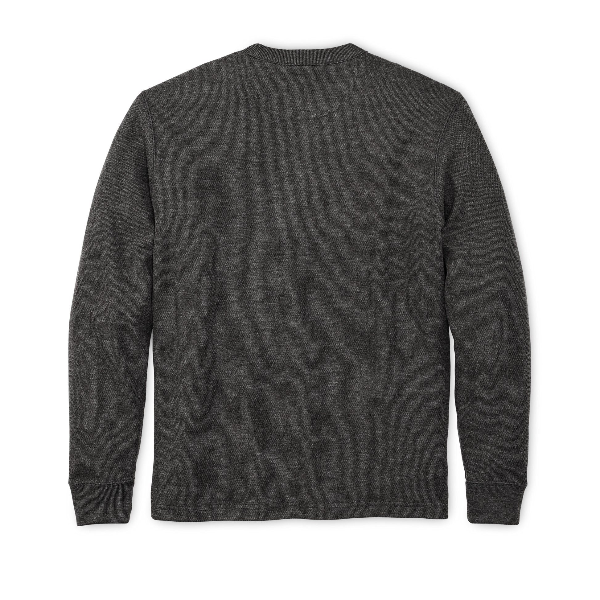 Alternate view of the Filson Waffle Knit Thermal Crewneck - Charcoal