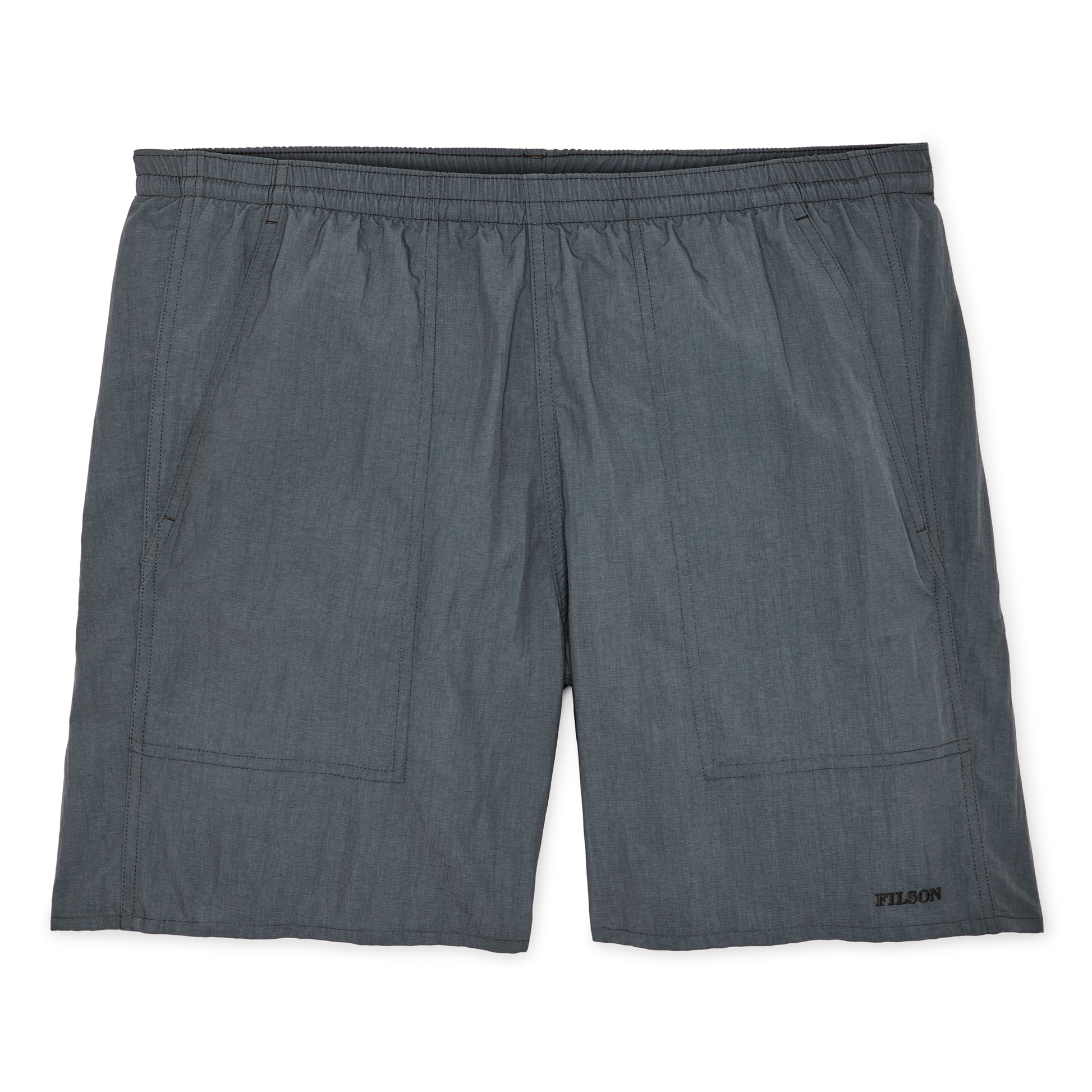 Front-facing image of the Filson Oxbow Lake Trunks - Storm Blue