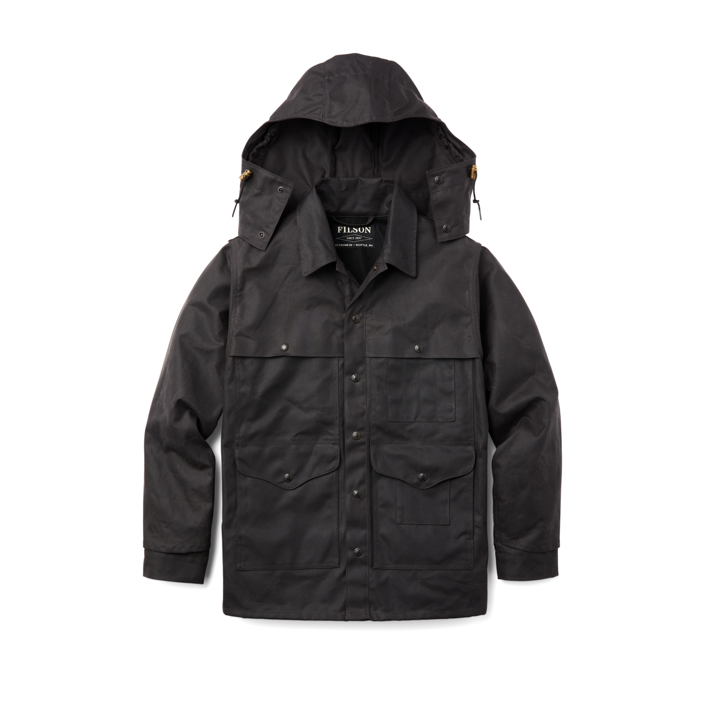 Alternate view of the Filson Tin Cloth Hood - Cinder