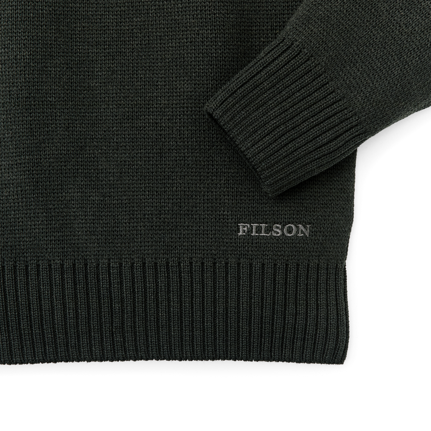 Alternate view of the Filson Crewneck Guide Sweater - Dark Timber