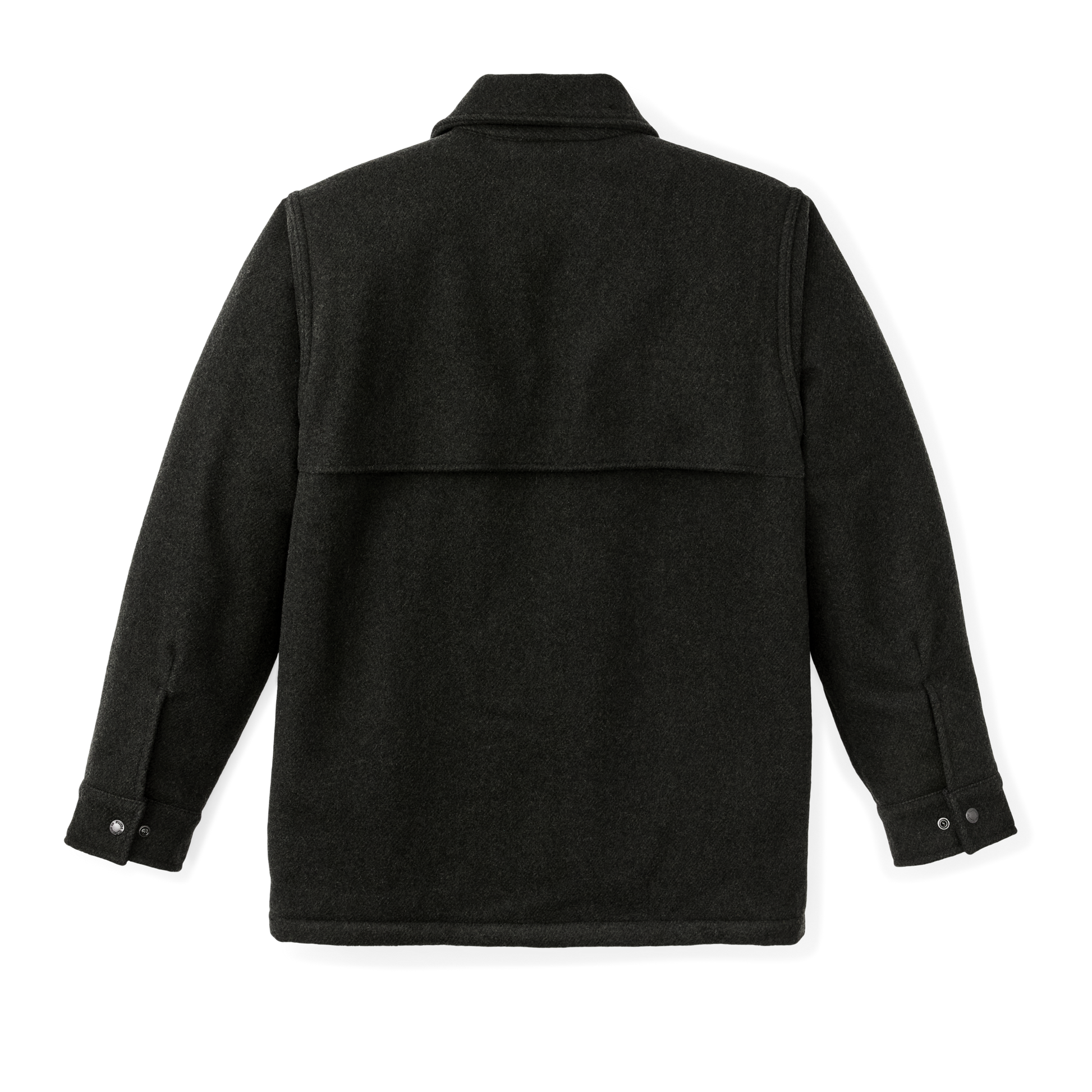 Alternate view of the Filson Lined Mackinaw Wool Cape Coat - Peat Black