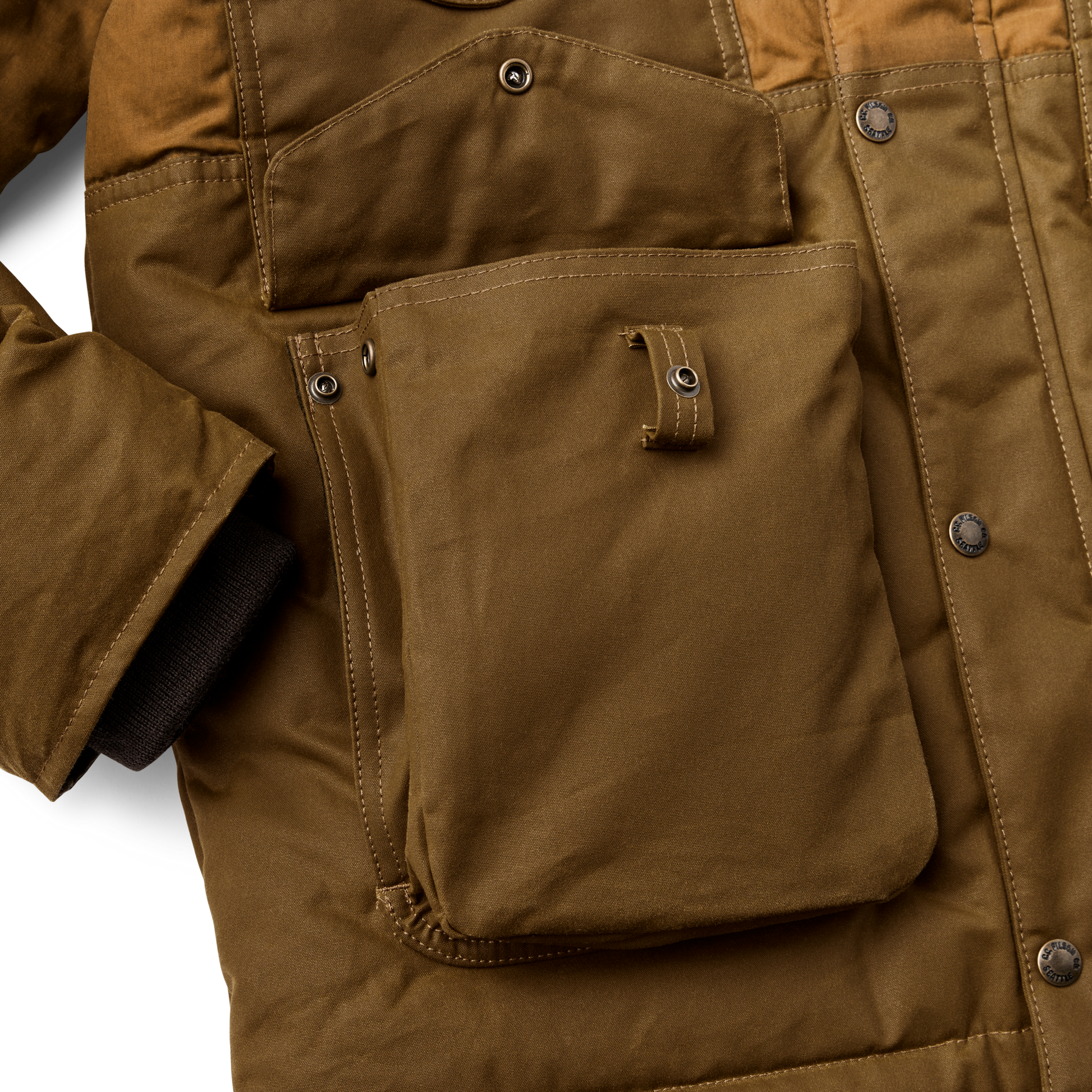 Alternate view of the Filson Down Cruiser Jacket - Dark Tan