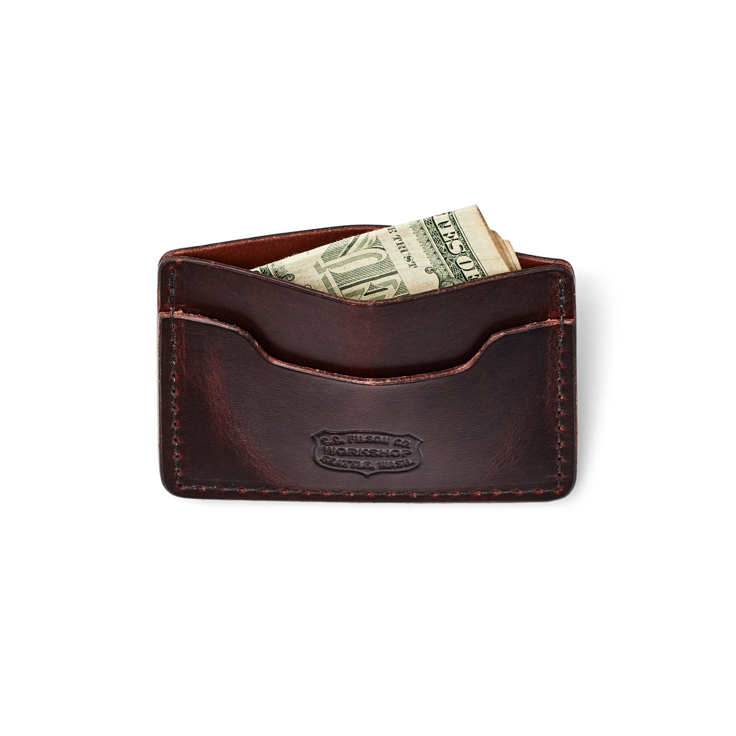 Alternate view of the Filson Filson Workshop Leather Slim Wallet - Brown