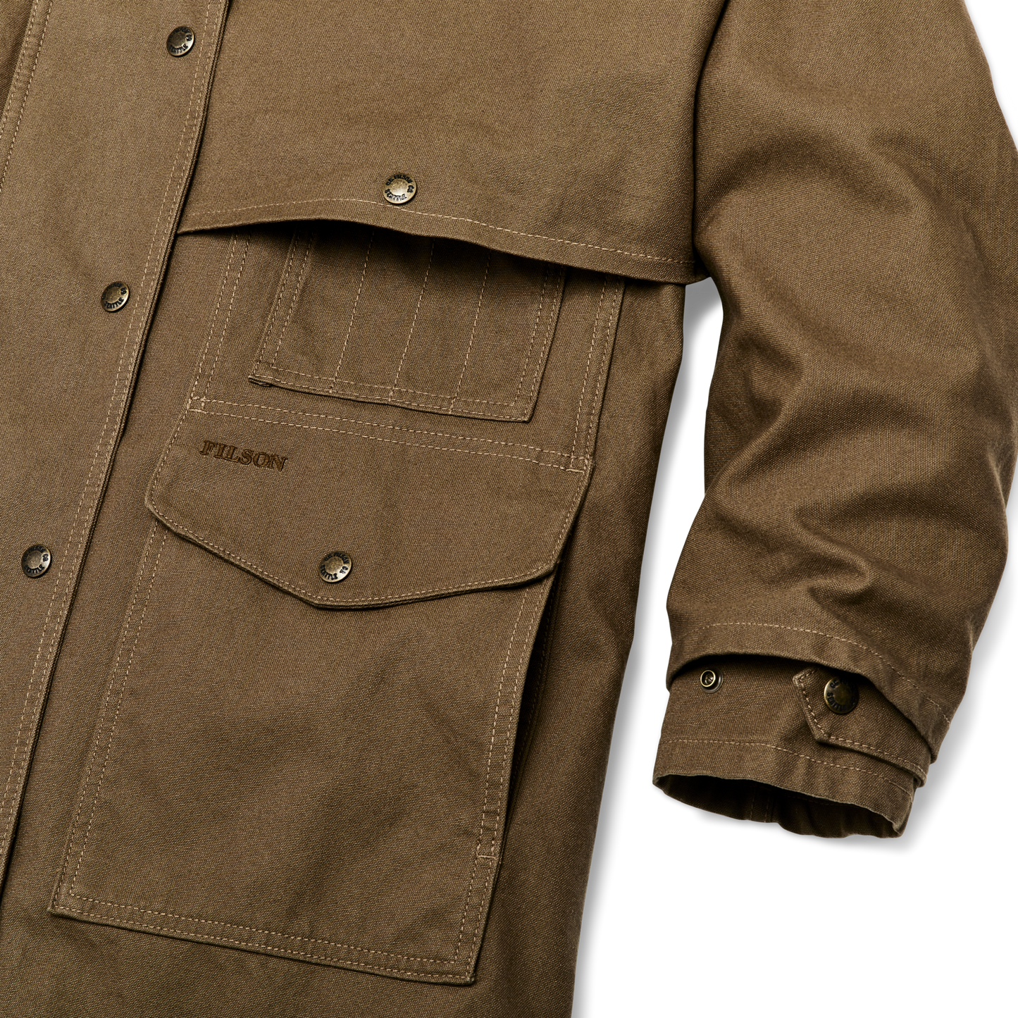 Alternate view of the Filson Women's Dry Tin Duster Coat - Marsh Olive