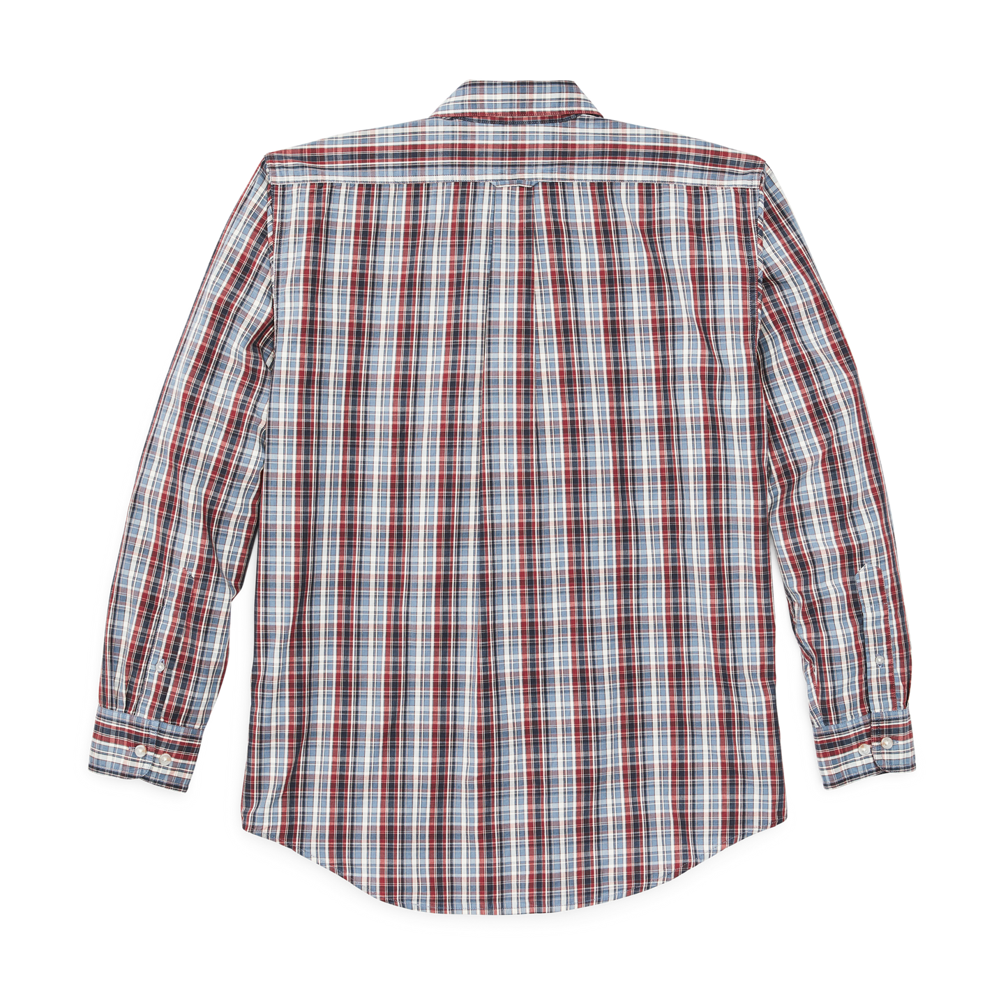 Alternate view of the Filson Filson's Washed Feather Cloth Shirt - Navy / Iron / Ivory Plaid