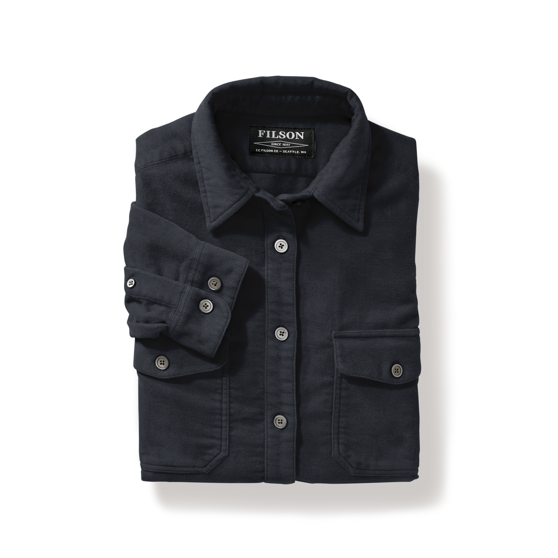 Alternate view of the Filson Women's Moleskin Shirt - Dark Navy