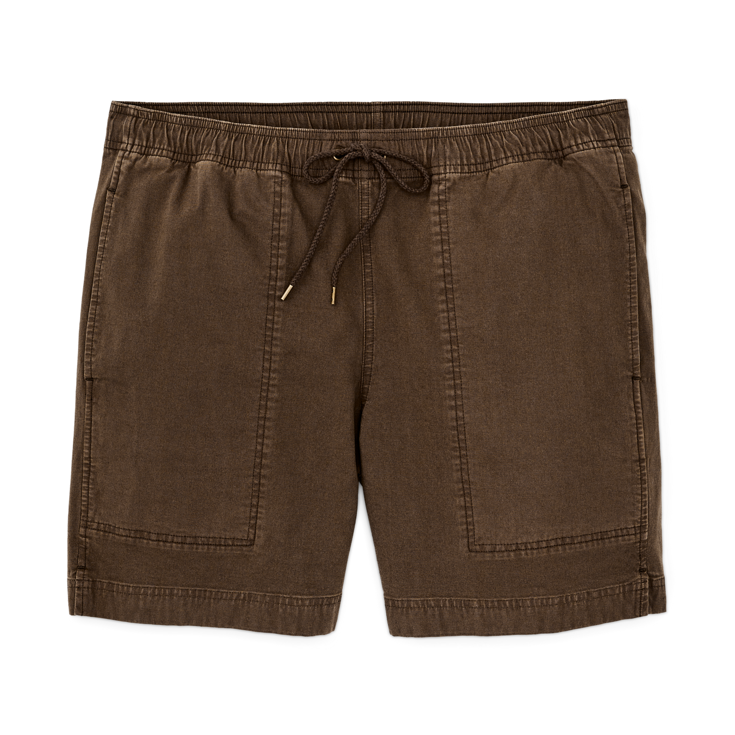 Front-facing image of the Filson Granite Mountain Pull On Shorts - Dark Earth