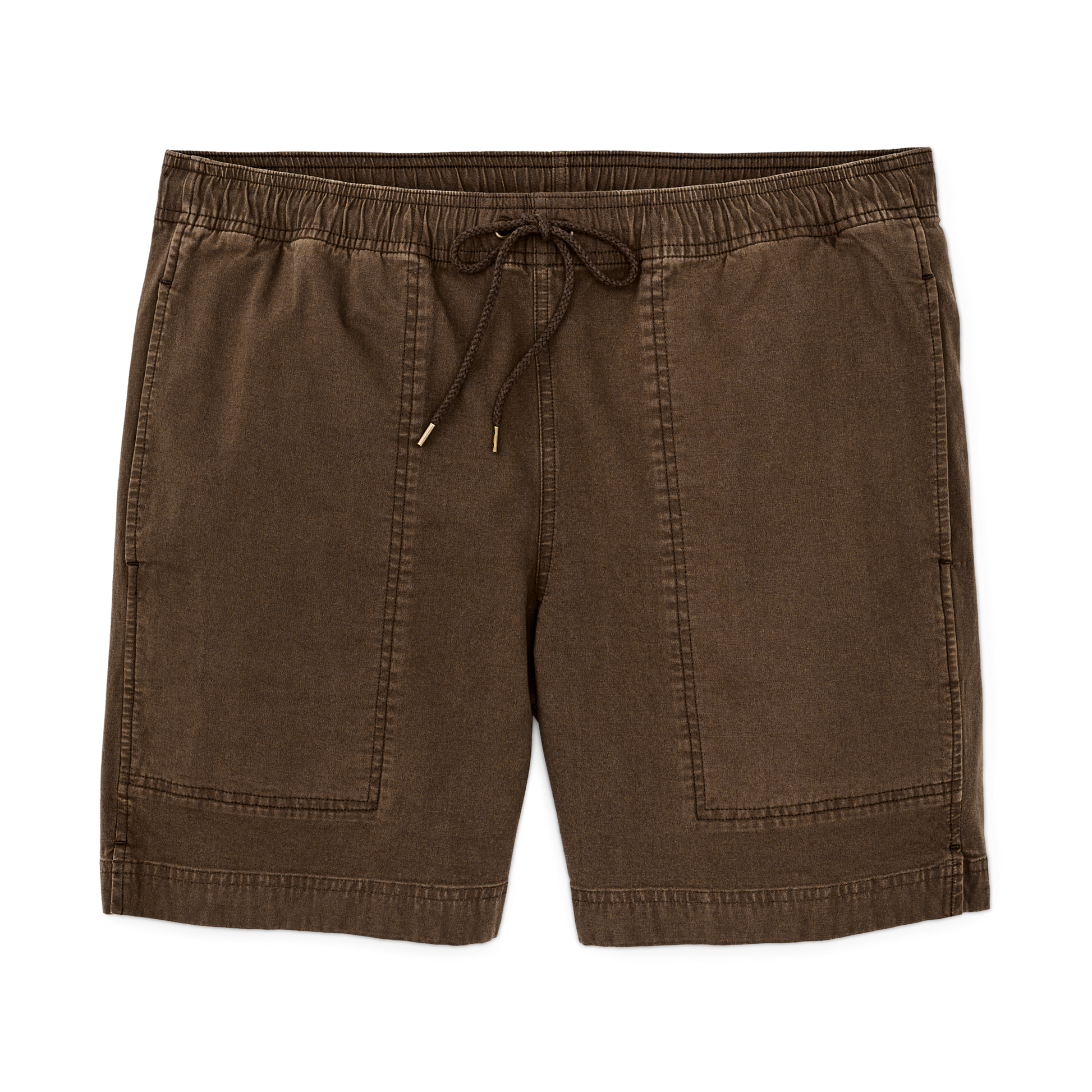 Front-facing image of the Filson Granite Mountain Pull On Shorts - Dark Earth