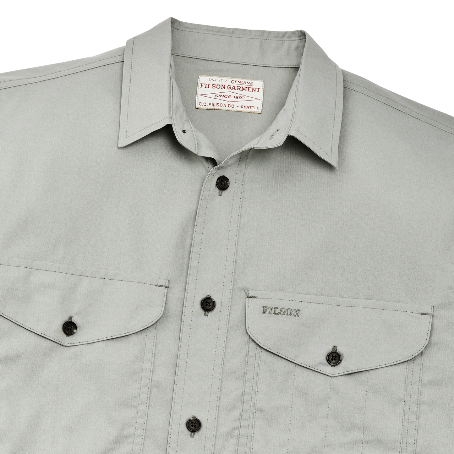 Alternate view of the Filson Twin Lakes Short Sleeve Sport Shirt - Shadow