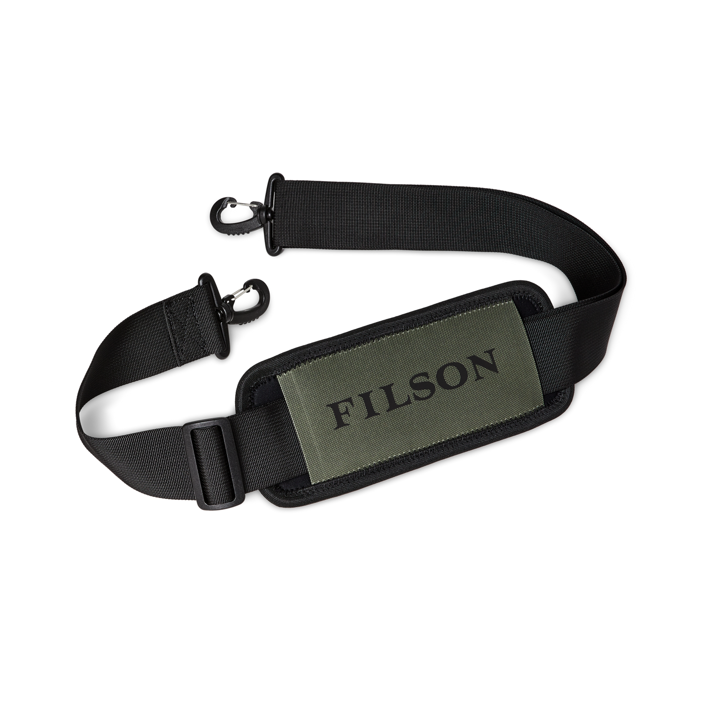 Front-facing image of the Filson Dry Bag Webbing Strap  - Black