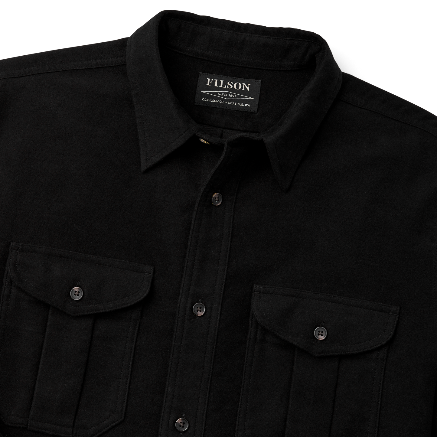 Alternate view of the Filson Moleskin Seattle Shirt - Coal