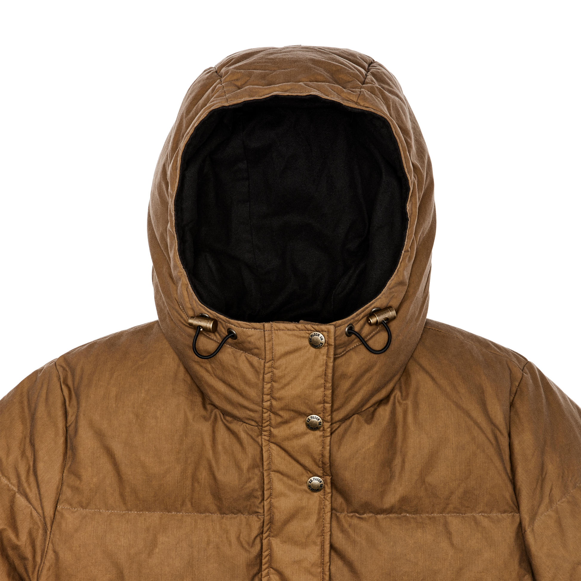 Alternate view of the Filson Women's Waxed Down Parka - Dark Tan