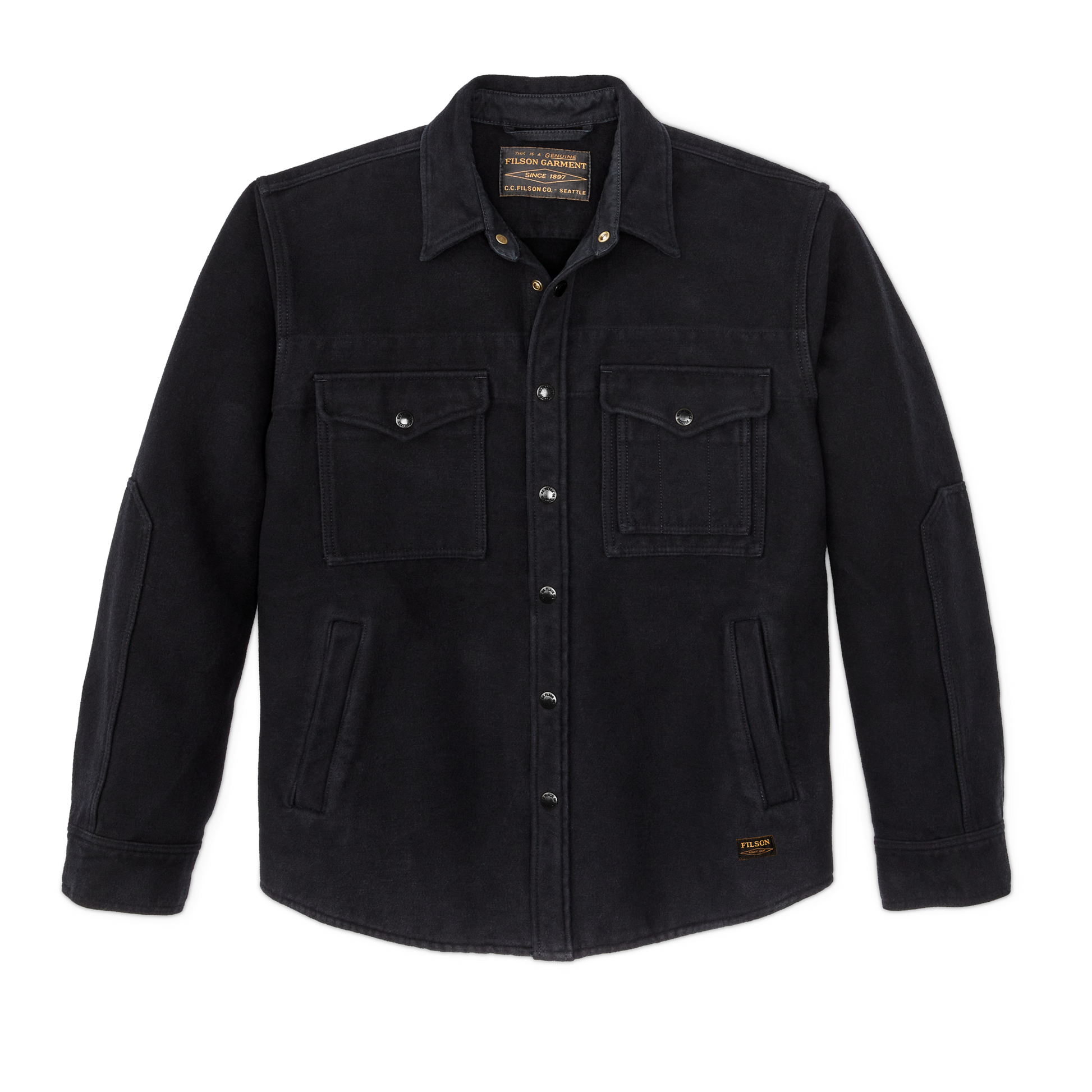 Front-facing image of the Filson Beartooth Jac-shirt - Anthracite