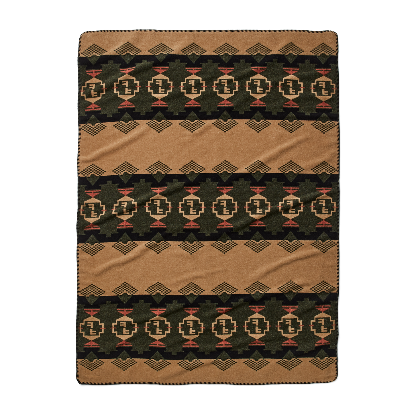 Alternate view of the Filson Filson Forestry Wool Blanket - Dark Timber / Tan Multi