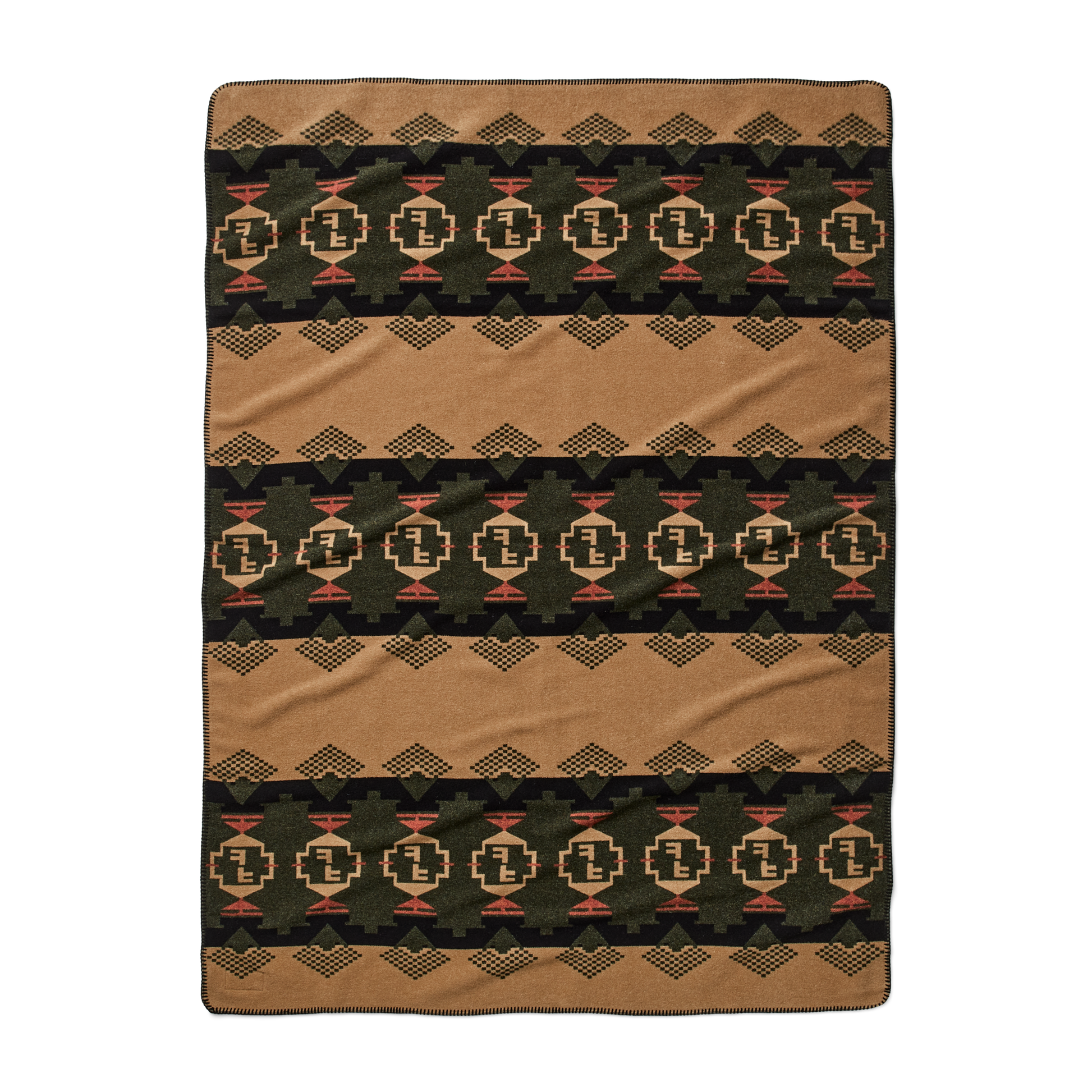 Alternate view of the Filson Filson Forestry Wool Blanket - Dark Timber / Tan Multi