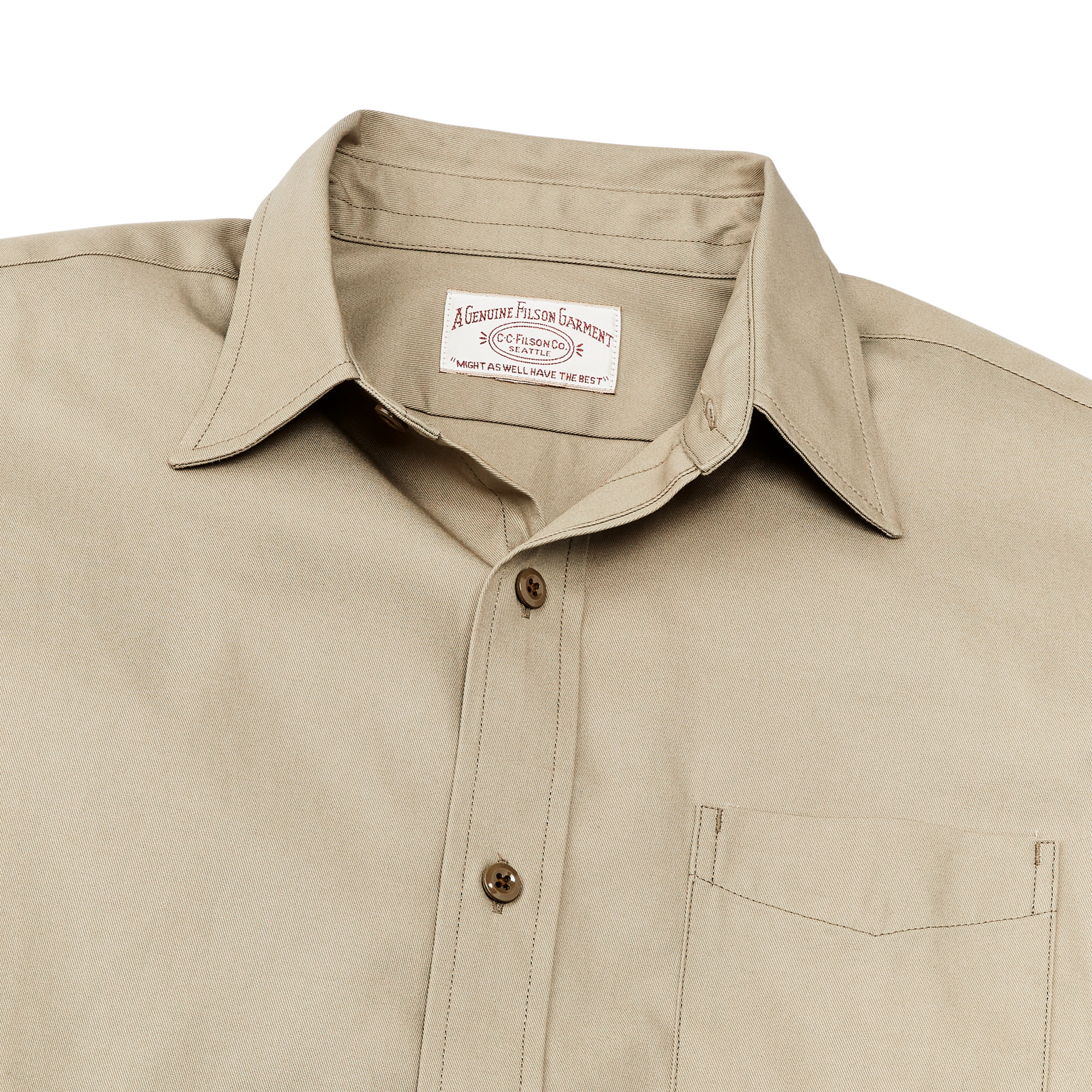 Alternate view of the Filson Service Shirt - Gray Khaki