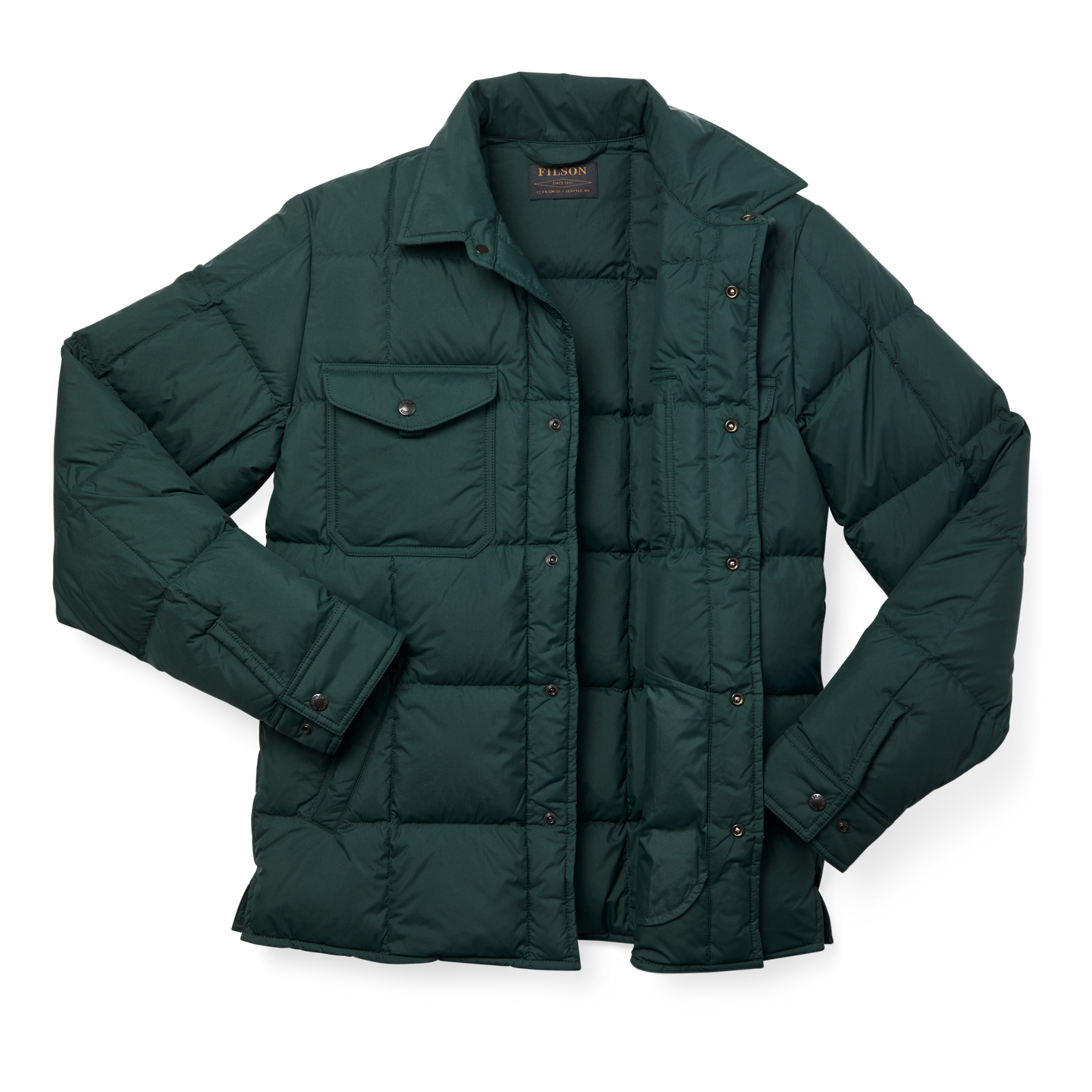 Alternate view of the Filson Lightweight Down Jac-shirt - Fir