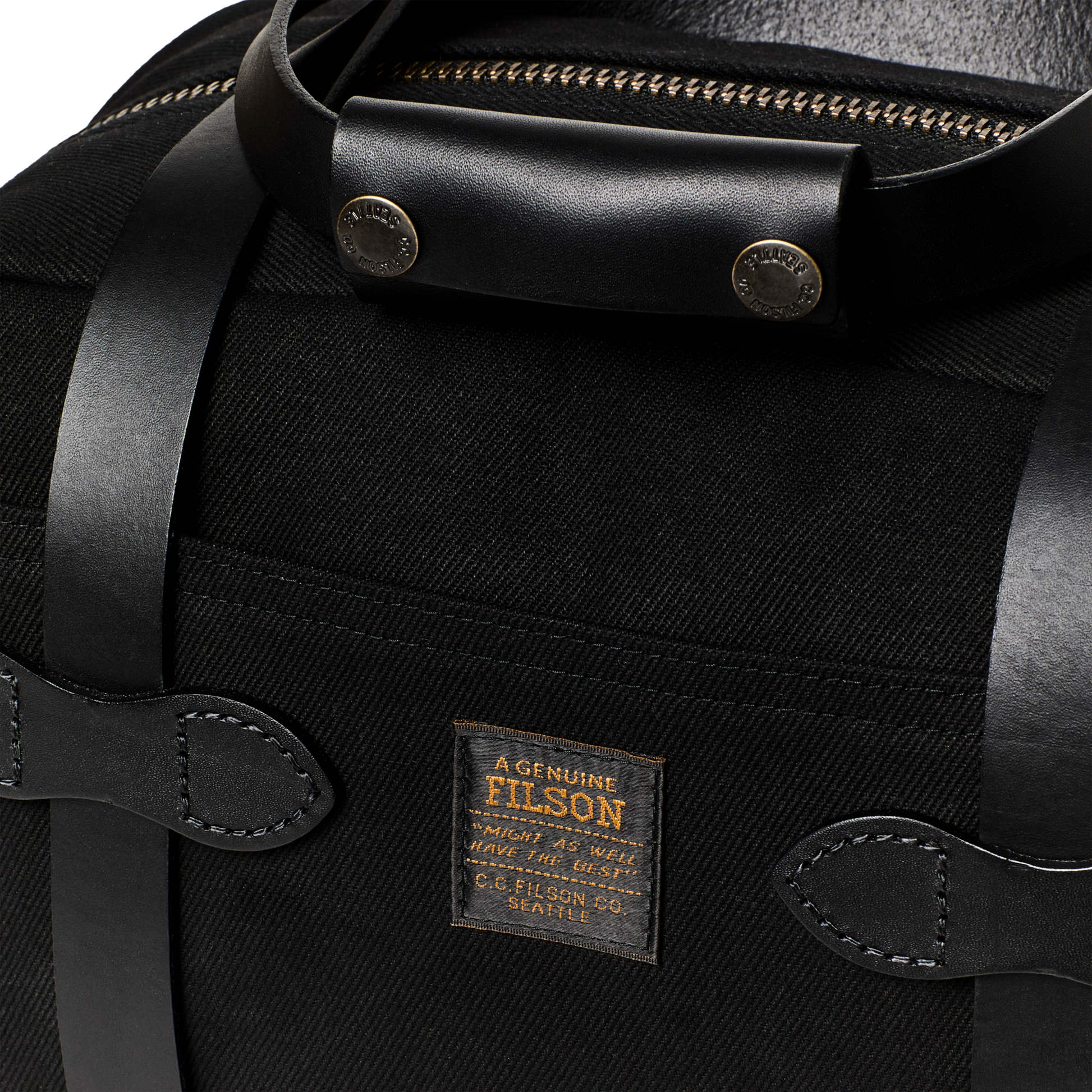 Alternate view of the Filson Rugged Twill Xs Compact Duffle Bag - Black