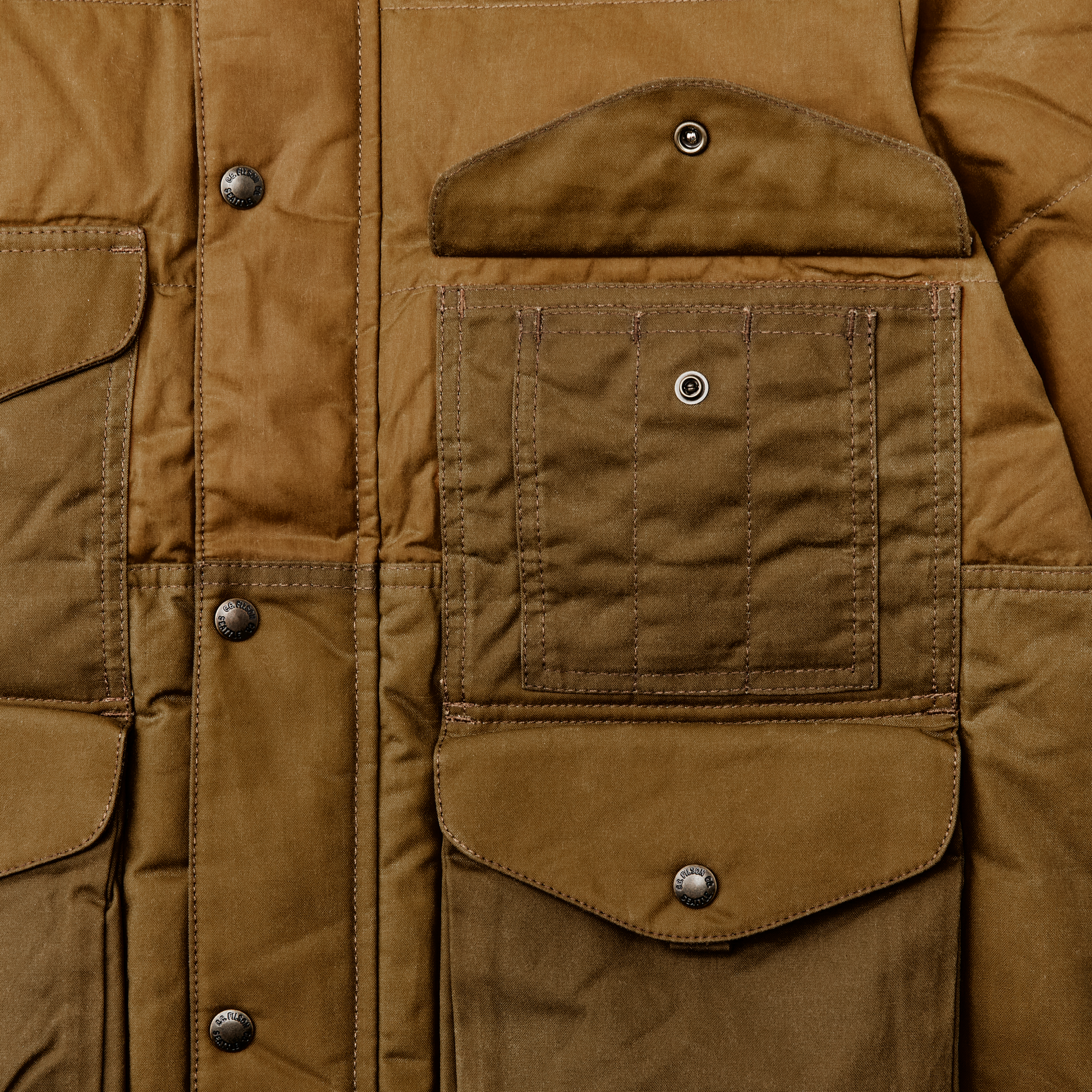 Alternate view of the Filson Down Cruiser Jacket - Dark Tan